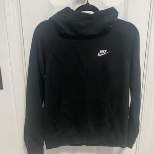 Nike Black Polo Shirt with White Logo - women’s funnel cow neck hoodie